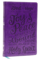 Cover image for Nkjv, Holy Bible for Kids, Verse Art Cover Collection, Leathersoft, Purple, Comfort Print, isbn: 9780785291480