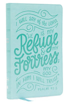 Cover image for Nkjv, Thinline Youth Edition Bible, Verse Art Cover Collection, Turquoise Leathersoft, Red Letter, Comfort Print, isbn: 9780785291503