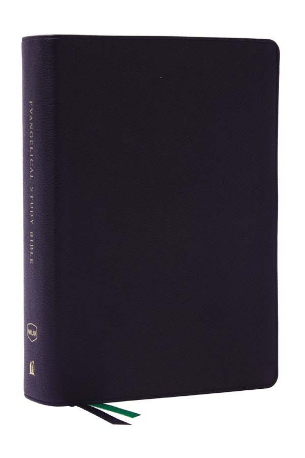 Cover image for Evangelical Study Bible: Christ-Centered. Faith-Building. Mission-Focused. (Nkjv, Black Genuine Leather, Red Letter, Large Comfort Print), isbn: 9780785292746