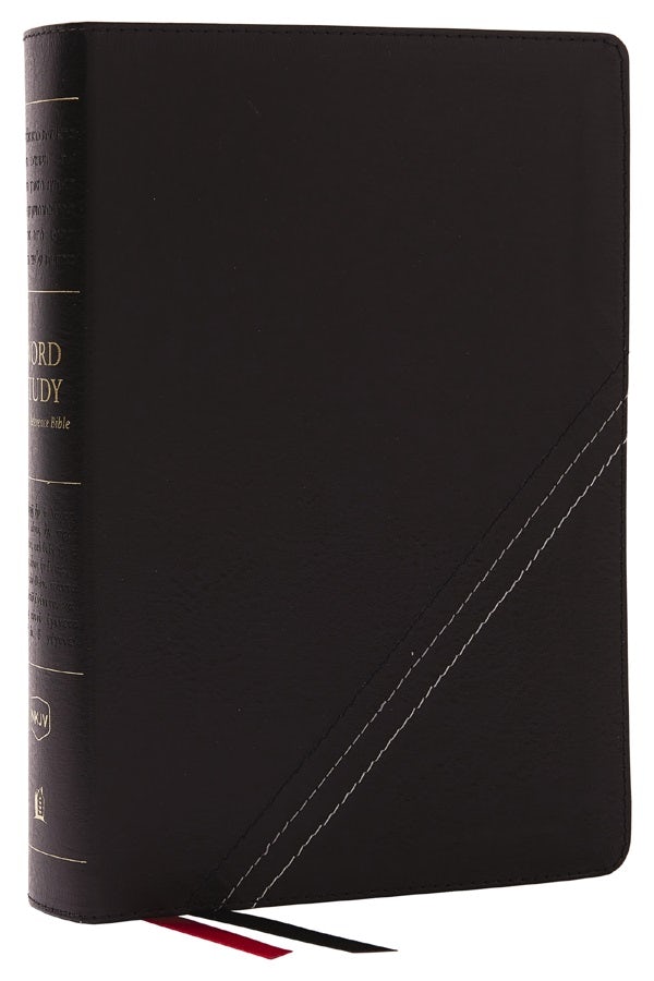 Cover image for Nkjv, Word Study Reference Bible, Bonded Leather, Black, Red Letter, Comfort Print, isbn: 9780785292869