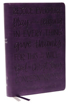 Cover image for KJV Holy Bible: Large Print with 53,000 Cross References, Purple Leathersoft, Red Letter, Comfort Print (Thumb Indexed): King James Version (Verse Art Cover Collection), isbn: 9780785293248
