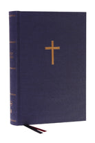 Cover image for Nkjv, Single-Column Wide-Margin Reference Bible, Cloth Over Board, Blue, Red Letter, Comfort Print, isbn: 9780785294542