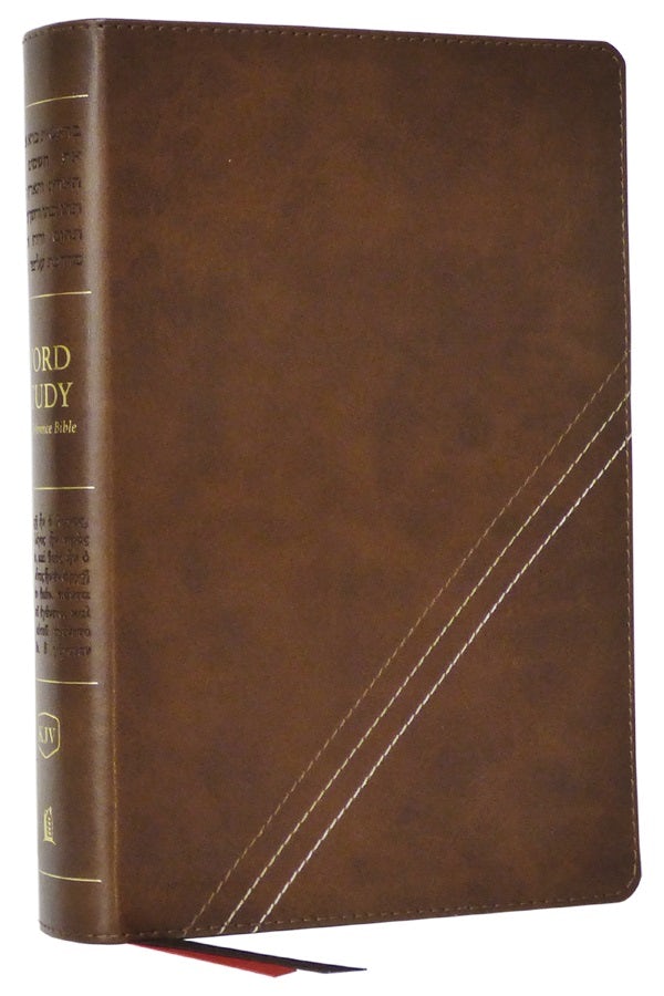 Cover image for Kjv, Word Study Reference Bible, Leathersoft, Brown, Red Letter, Thumb Indexed, Comfort Print, isbn: 9780785294931