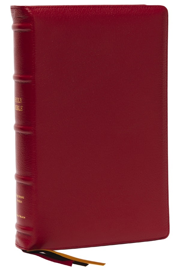 Cover image for KJV Holy Bible: Large Print Single-Column with 43,000 End-Of-Verse Cross References, Red Goatskin Leather, Premier Collection, Personal Size, Red Letter: King James Version, isbn: 9780785295143