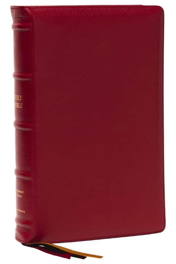 Cover image for KJV Holy Bible: Large Print Single-Column with 43,000 End-Of-Verse Cross References, Red Goatskin Leather, Premier Collection, Personal Size, Thumb Indexed: King James Version, isbn: 9780785295174