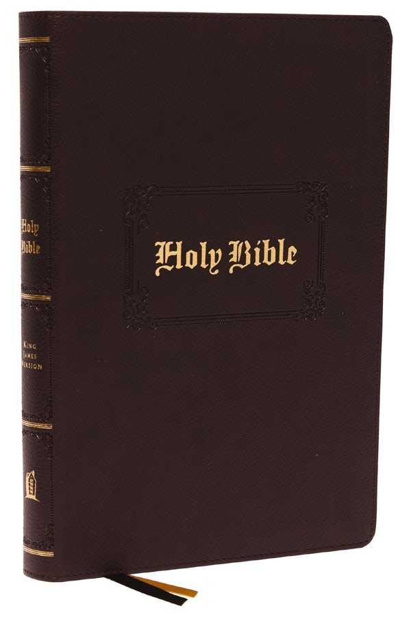 Cover image for KJV Holy Bible: Large Print with 53,000 Center-Column Cross References, Brown Leathersoft, Red Letter, Comfort Print (Thumb Indexed): King James Version, isbn: 9780785296317