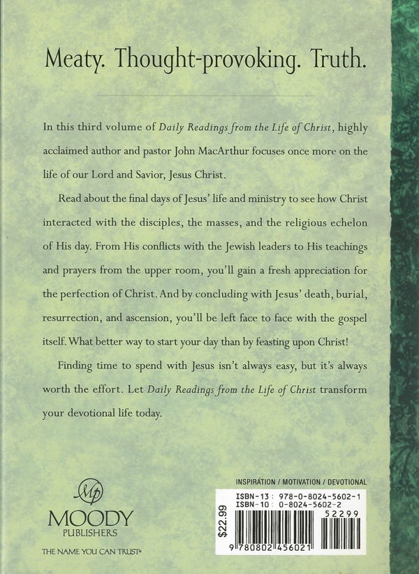 Cover image for Daily Readings from the Life of Christ, Volume 3, isbn: 9780802418050