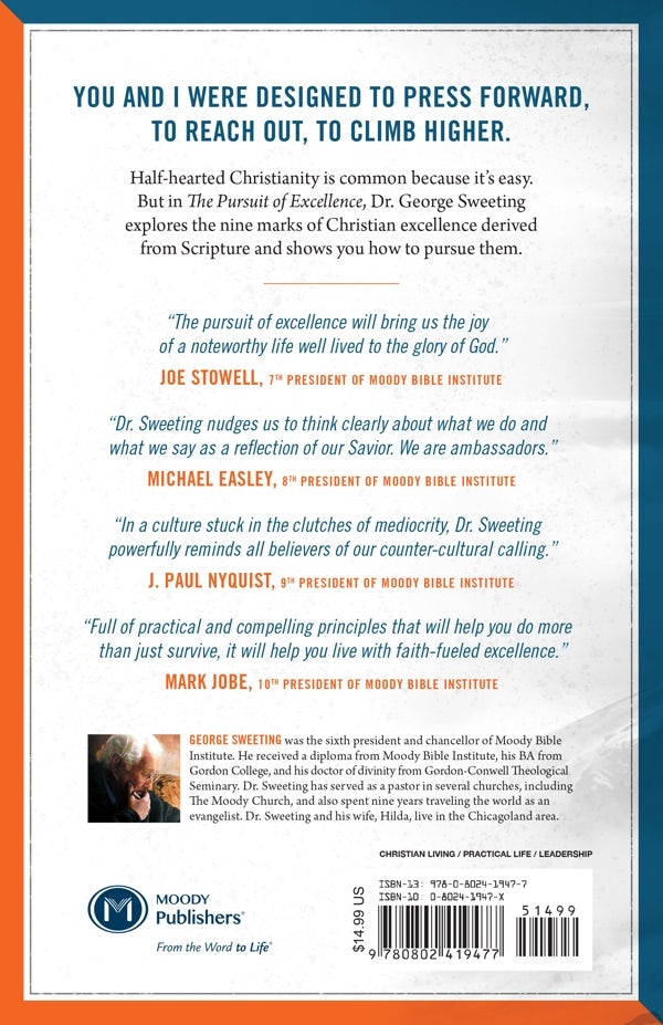 Cover image for The Pursuit of Excellence, isbn: 9780802419477