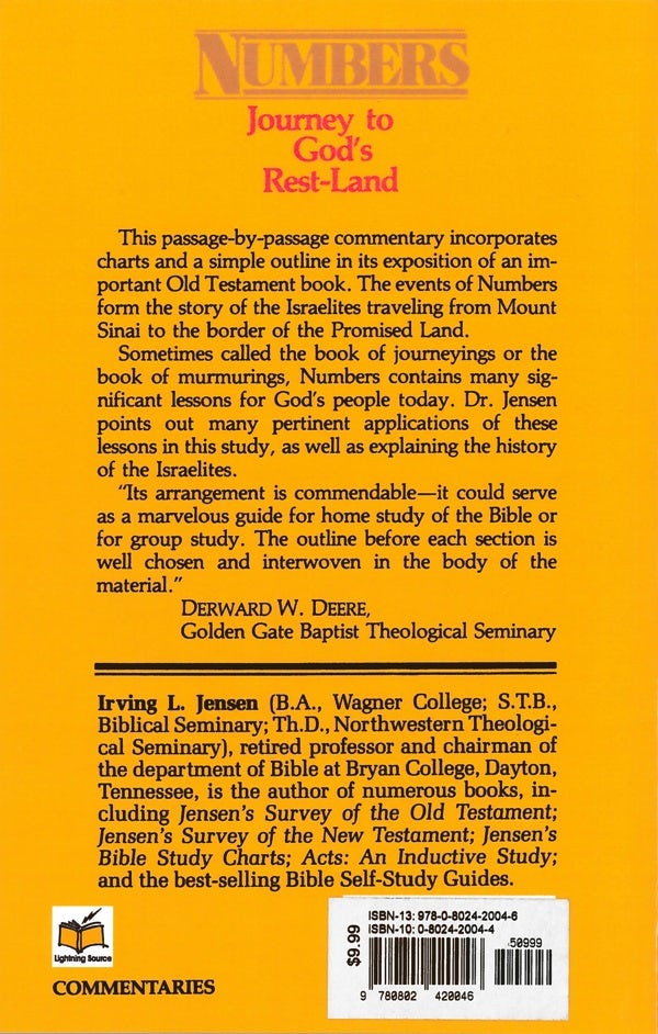 Cover image for Numbers- Everyman's Bible Commentary, isbn: 9780802420046