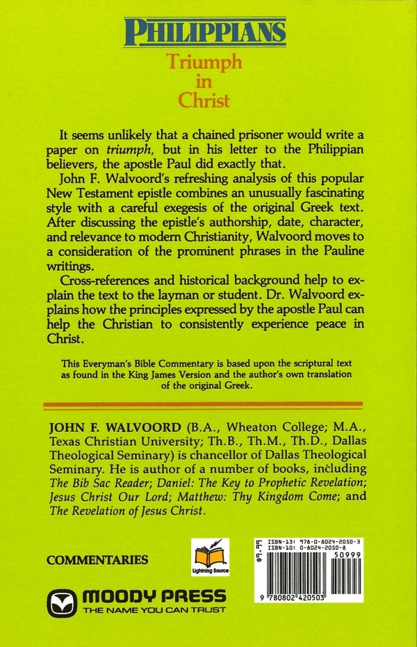 Cover image for Philippians- Everyman's Bible Commentary, isbn: 9780802420503