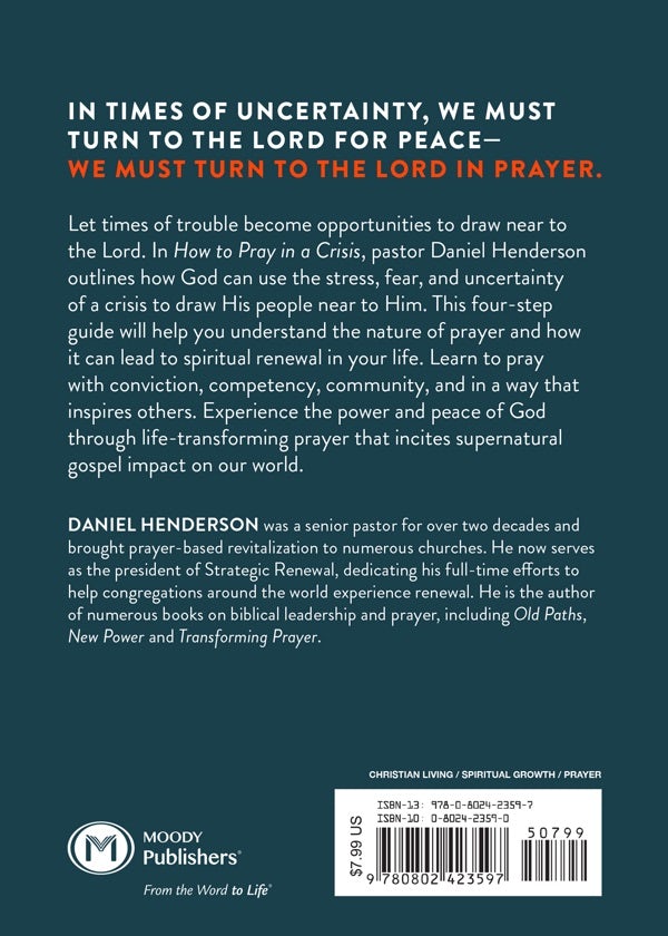 Cover image for How to Pray in a Crisis, isbn: 9780802423597