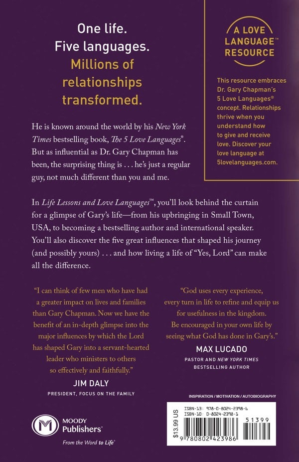 Cover image for Life Lessons and Love Languages, isbn: 9780802423986