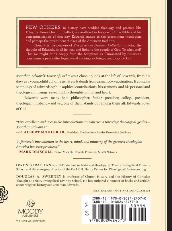 Cover image for Jonathan Edwards Lover of God, isbn: 9780802424570