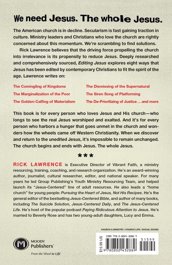 Cover image for Editing Jesus, isbn: 9780802432889