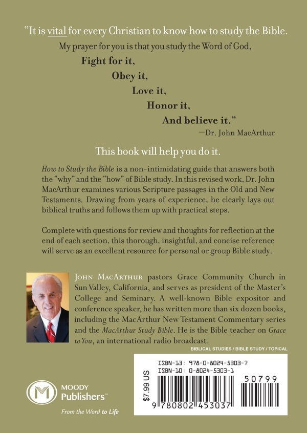 Cover image for How to Study the Bible, isbn: 9780802453037