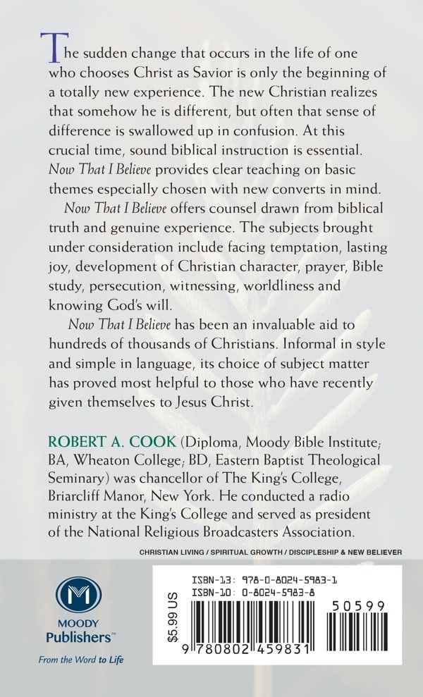 Cover image for Now That I Believe, isbn: 9780802459831