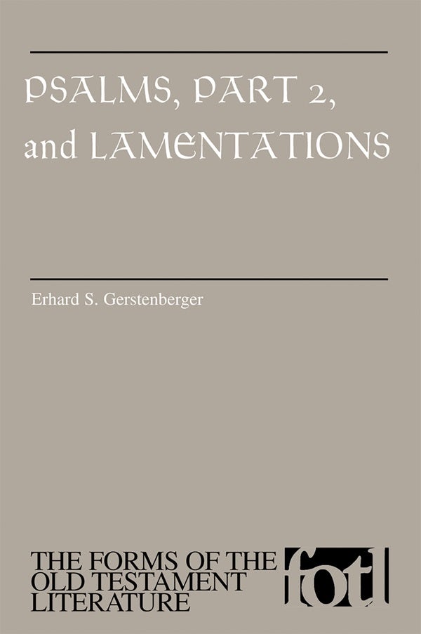 Cover image for Psalms, Part 2 and Lamentations, isbn: 9780802804884