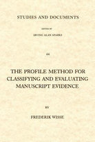 Cover image for The Profile Method for Classifying and Evaluating Manuscript Evidence, isbn: 9780802819185