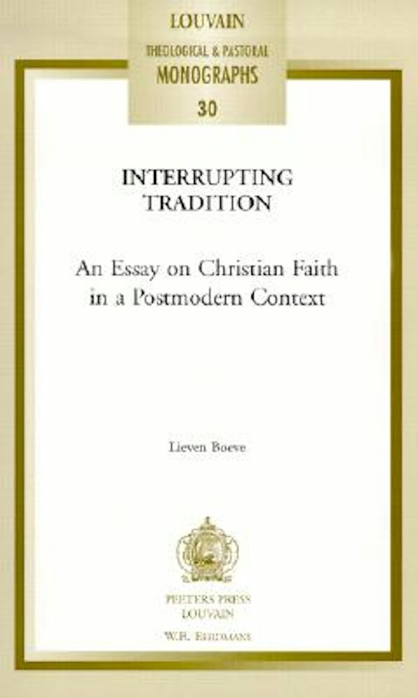 Cover image for Interrupting Tradition, isbn: 9780802826671