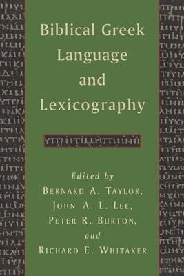 Cover image for Biblical Greek Language and Lexicography, isbn: 9780802863355