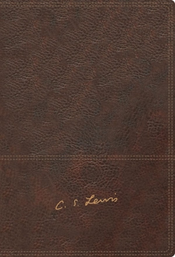 Cover image for Rvr, Biblia Reflexiones de C. S. Lewis, Interior a DOS Colores, Leathersoft, Cafï¿½, Comfort Print, isbn: 9780829771008