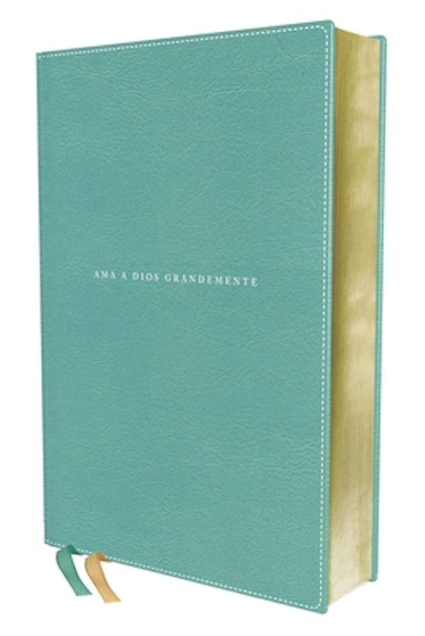 Cover image for Nbla, Santa Biblia, AMA a Dios Grandemente, Interior a Cuatro Colores, Leathersoft, Turquesa, Comfort Print, isbn: 9780829771688