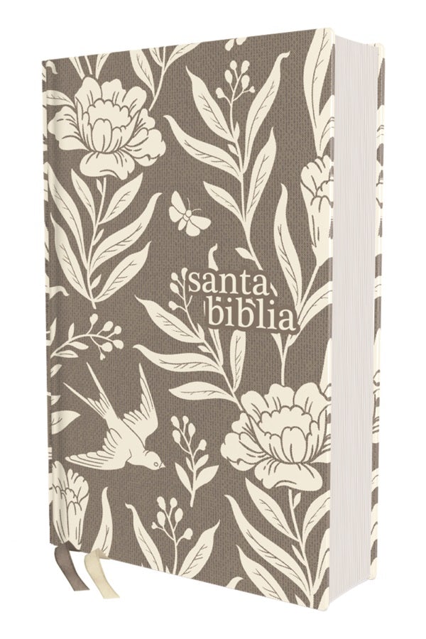 Cover image for Nvi, Santa Biblia, Revisión 2022, Tamaño Compacto, Tapa Dura/Tela, Gris Floral, Palabras de Jesús En Rojo, Comfort Print, isbn: 9780829771718