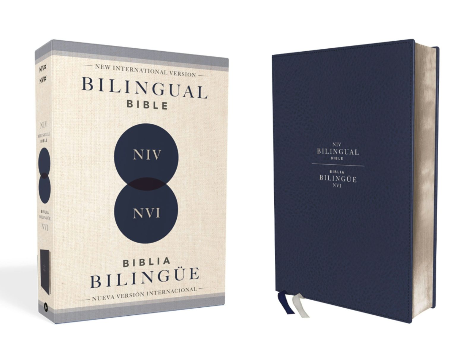 Cover image for Niv/NVI Bilingual Bible, Revised Text 2022, Leathersoft, Navy / Niv/Nvi, Biblia Bilingüe, Revisión 2022, Leathersoft, Azul Añil, isbn: 9780829772715