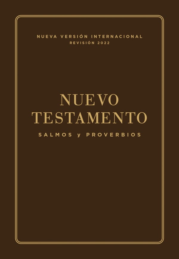 Cover image for Nvi, Nuevo Testamento de Bolsillo, Con Salmos Y Proverbios, Revisión 2022, Leatherflex, Café, isbn: 9780829773033
