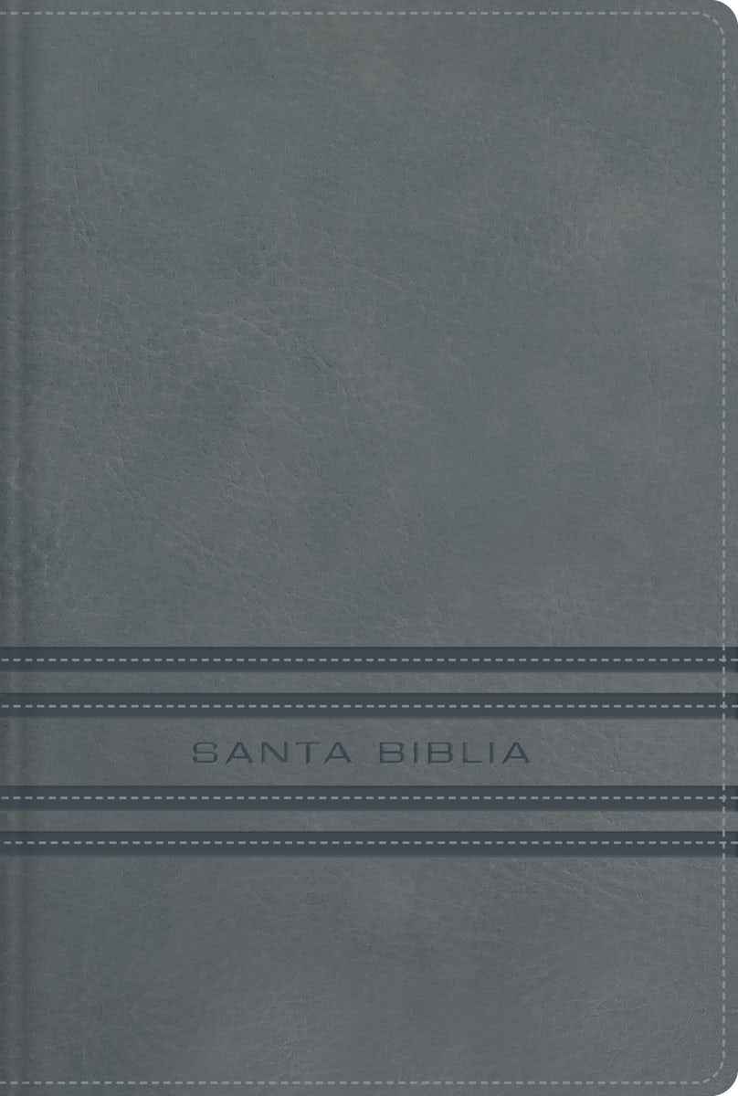 Cover image for Nbla, Santa Biblia, Edición Versificada, Tamaño Bolsillo, Leathersoft, Gris, Palabras de Jesús En Rojo, Comfort Print, isbn: 9780829774344