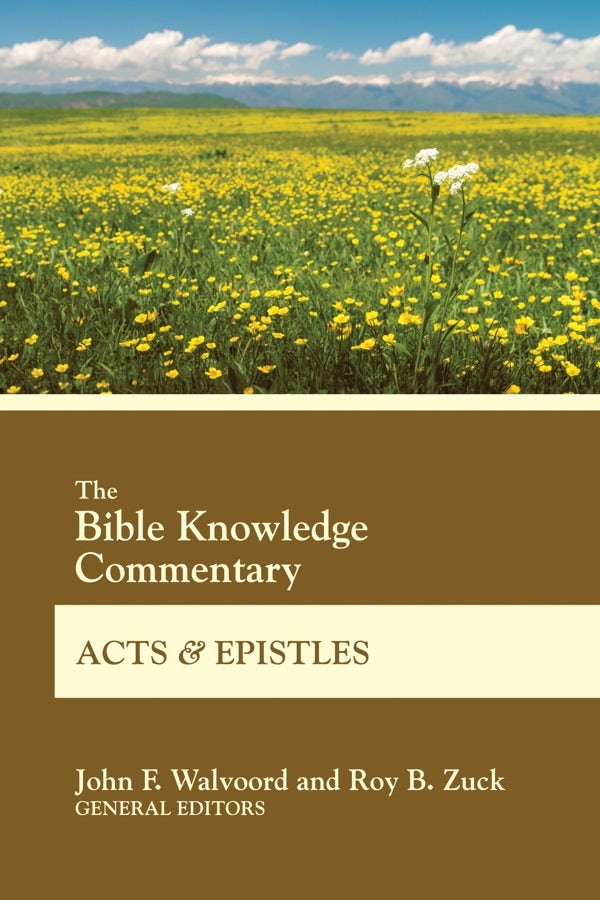 Cover image for The Bible Knowledge Commentary Acts and Epistles, isbn: 9780830772681