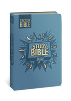 Cover image for The Action Bible Study Bible Esv, Leathersoft, Blue, Full Color, isbn: 9780830787449