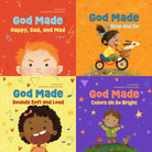 Cover image for God Made All of Me 4-Pack (Books for Babies and Toddlers about Feelings, Actions, Colors, and Sounds), isbn: 9780830791552