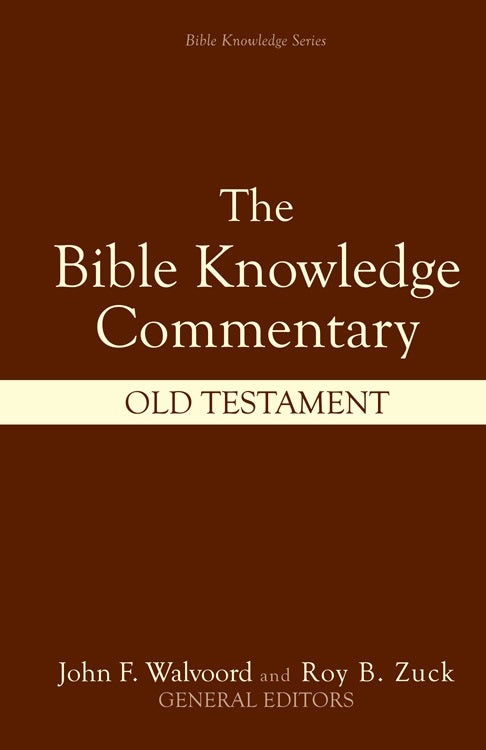 Cover image for Bible Knowledge Commentary: Old Testament, isbn: 9780882078137