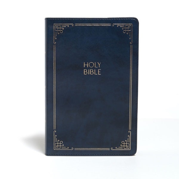 Cover image for KJV Large Print Personal Size Reference Bible, Navy Leathertouch, isbn: 9781087734088