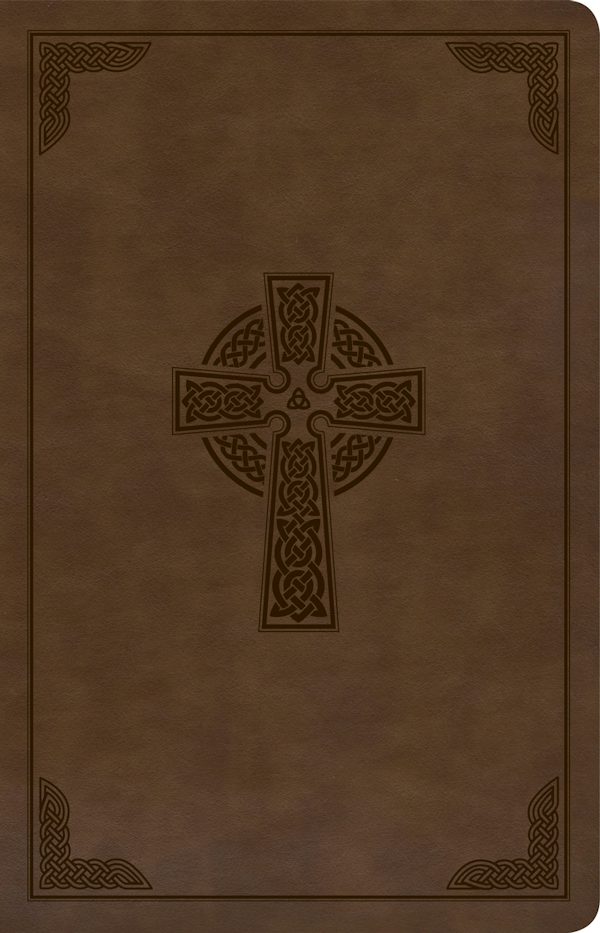 Cover image for KJV Large Print Personal Size Reference Bible, Brown Celtic Cross Leathertouch, Indexed, isbn: 9781087742991