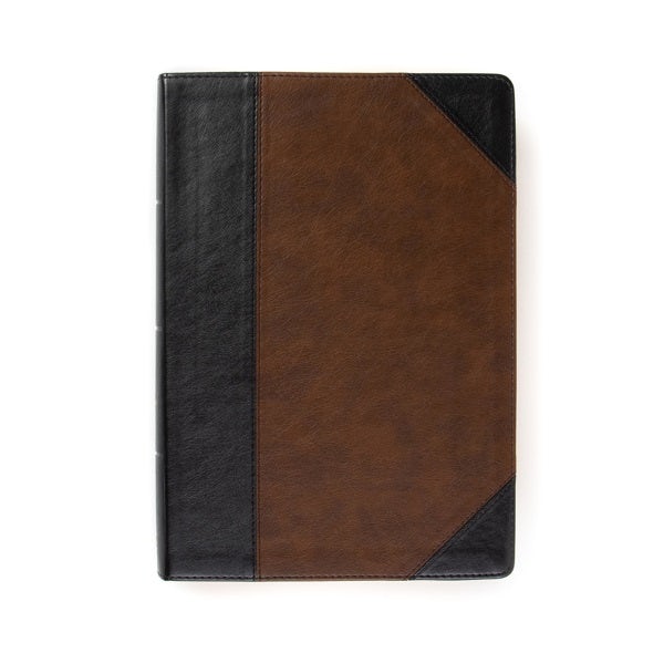 Cover image for KJV Super Giant Print Reference Bible, Black/Brown Leathertouch, isbn: 9781087743066