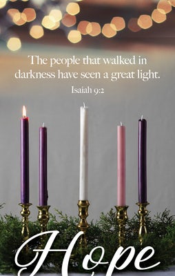Cover image for Advent Bulletin: Hope (Package of 100), isbn: 9781087765099