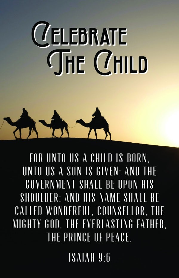 Cover image for Christmas Bulletin: Celebrate the Child (Package of 100), isbn: 9781087765167