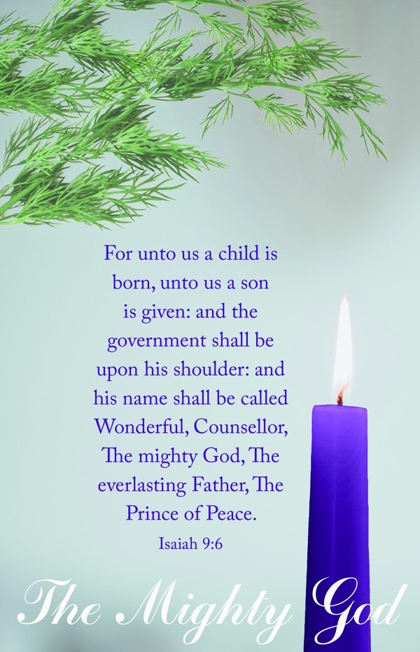 Cover image for Advent Bulletin: The Mighty God (Package of 100), isbn: 9781087781938