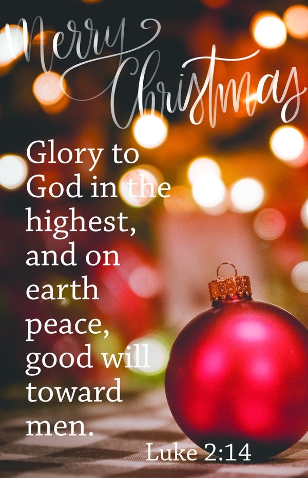 Cover image for Christmas Bulletin: Merry Christmas (Package of 100), isbn: 9781087782058