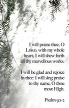 Cover image for General Worship Bulletin: I Will Praise Thee (Package of 100), isbn: 9781087782140