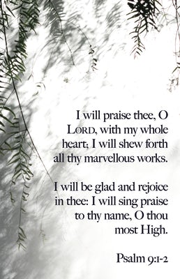 Cover image for General Worship Bulletin: I Will Praise Thee (Package of 100), isbn: 9781087782140