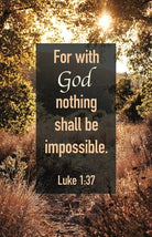 Cover image for General Worship Bulletin: With God (Package of 100), isbn: 9781087782225