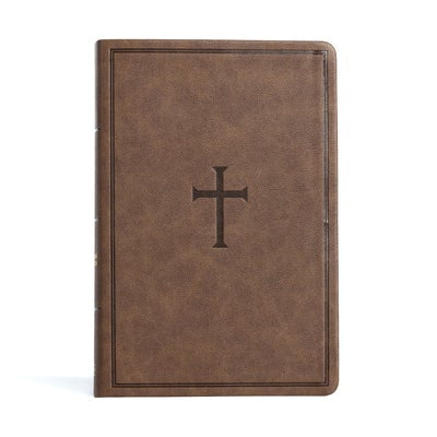 Cover image for CSB Giant Print Reference Bible, Brown Leathertouch, Indexed, isbn: 9781087785738