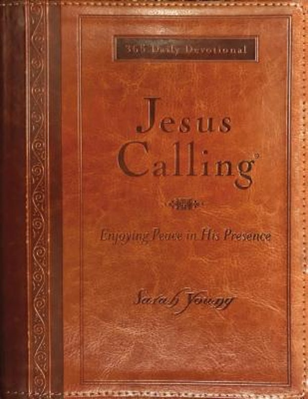 Cover image for Jesus Calling, Large Text Brown Leathersoft, with Full Scriptures, isbn: 9781400318131