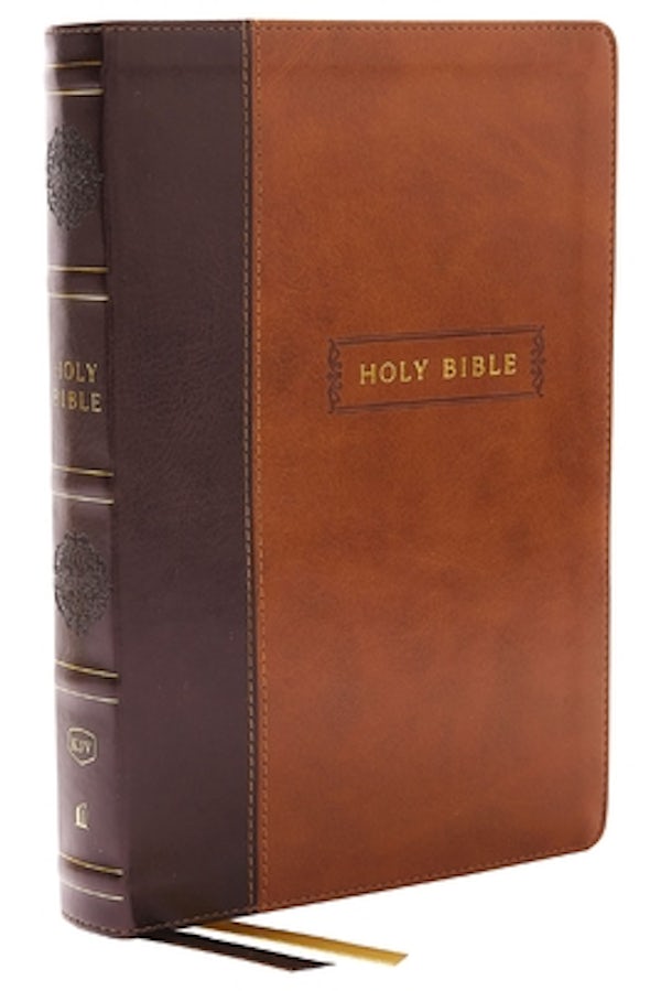 Cover image for KJV Holy Bible with 73,000 Center-Column Cross References, Brown Leathersoft, Red Letter, Comfort Print: King James Version, isbn: 9781400330867