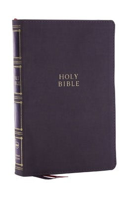 Cover image for Nkjv, Compact Center-Column Reference Bible, Gray Leathersoft, Red Letter, Comfort Print, isbn: 9781400333059