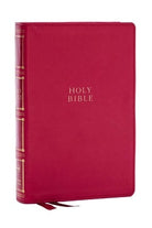 Cover image for Nkjv, Compact Center-Column Reference Bible, Dark Rose Leathersoft, Red Letter, Comfort Print, isbn: 9781400333073