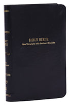 Cover image for KJV Holy Bible: Pocket New Testament with Psalms and Proverbs, Black Leatherflex, Red Letter, Comfort Print: King James Version, isbn: 9781400334841
